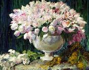 George Mosson Tulpen in einer Vase oil painting on canvas